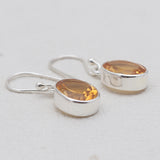 925 Sterling Silver Yellow Citrine Earrings