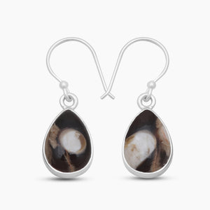 Peanut Wood Jasper Silver Earrings