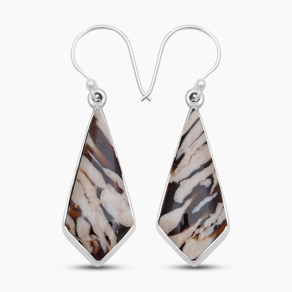 Peanut Wood Jasper Silver Earrings