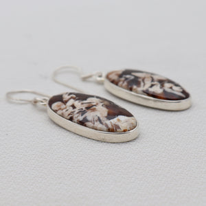 Peanut Wood Jasper Silver Earrings