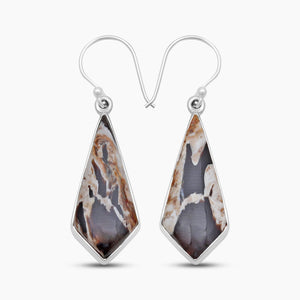 Peanut Wood Jasper Silver Earrings
