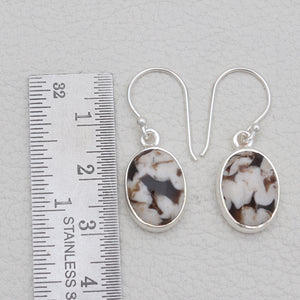 Peanut Wood Jasper Silver Earrings