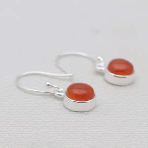 925 Sterling Silver Carnelian Earrings