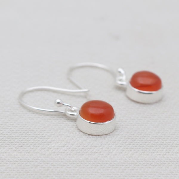 925 Sterling Silver Carnelian Earrings