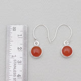 925 Sterling Silver Carnelian Earrings