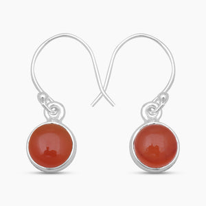 925 Sterling Silver Carnelian Earrings