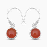925 Sterling Silver Carnelian Earrings