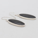 Black Onyx Silver Earrings