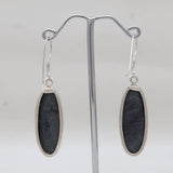 Black Onyx Silver Earrings