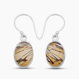 Brecciated Mookaite Silver Earrings