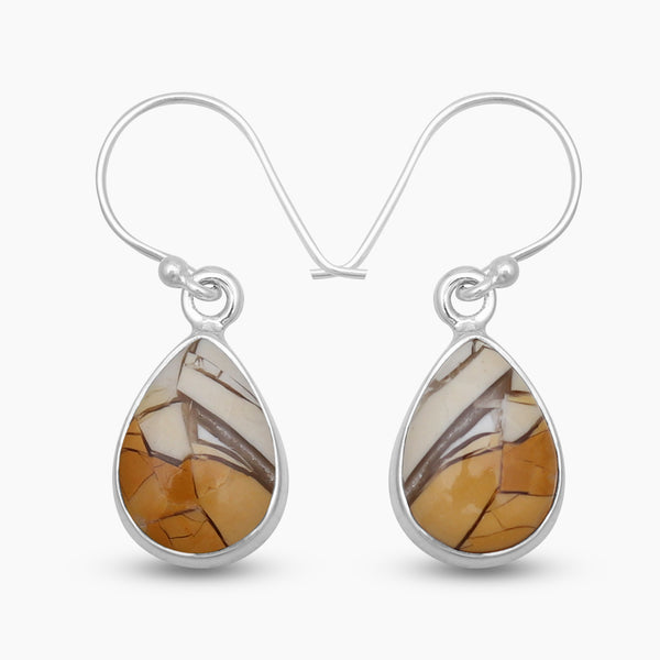 Brecciated Mookaite Silver Earrings