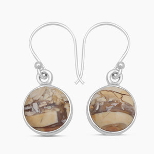 Brecciated Mookaite Silver Earrings