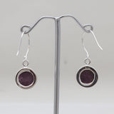 925 Sterling Silver Star Ruby Earrings