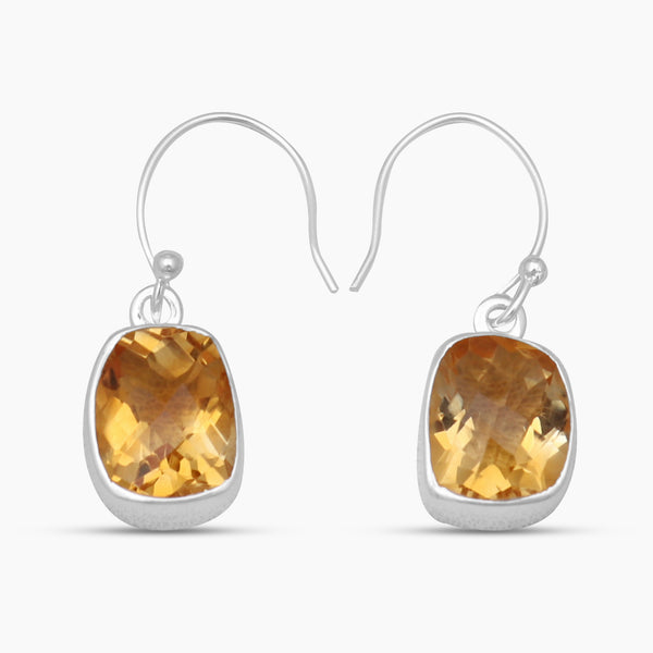 925 Sterling Silver Citrine Earrings
