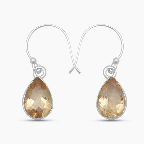 925 Sterling Silver Citrine Earrings