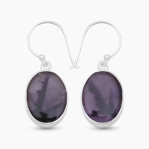 Purple Super Seven Silver Earrings