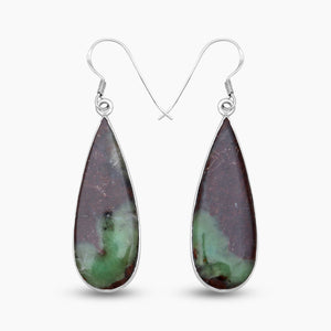 925 Sterling Silver Chrysoprase Earrings
