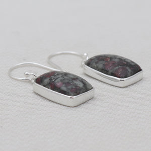 925 Sterling Silver Eudialyte Earrings