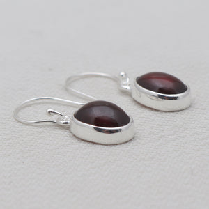 925 Sterling Silver Hessonite Earrings