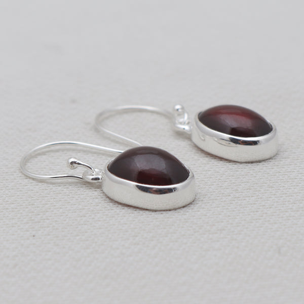 925 Sterling Silver Hessonite Earrings