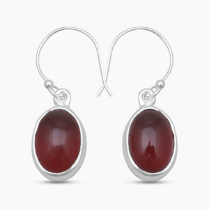 925 Sterling Silver Hessonite Earrings