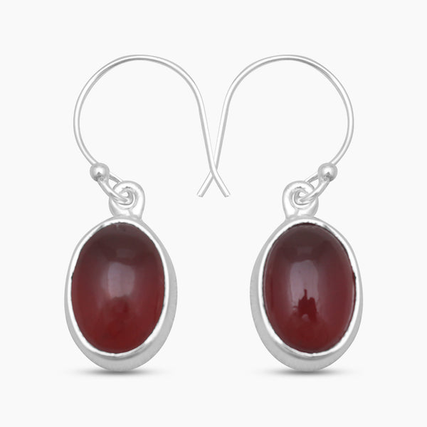 925 Sterling Silver Hessonite Earrings