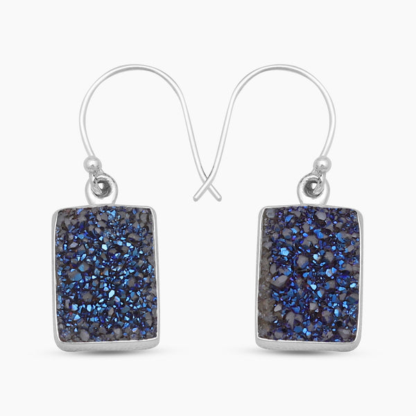 Titanium Druzy Sliver Earrings