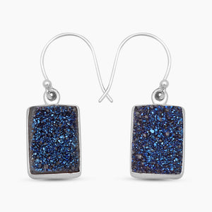 Titanium Druzy Sliver Earrings