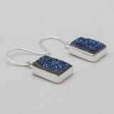 Titanium Druzy Sliver Earrings