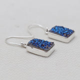 Titanium Druzy Sliver Earrings