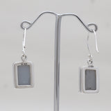Titanium Druzy Sliver Earrings