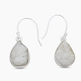 Rainbow Druzy Silver Earrings