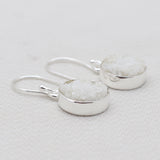 Rainbow Druzy Silver Earrings