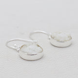 Rainbow Druzy Silver Earrings