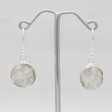 Rainbow Druzy Silver Earrings
