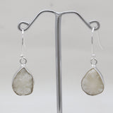 Rainbow Druzy Silver Earrings