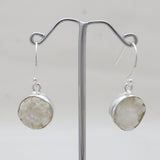Rainbow Druzy Silver Earrings
