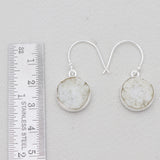 Rainbow Druzy Silver Earrings