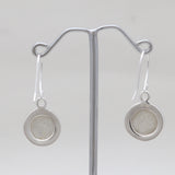 Rainbow Druzy Silver Earrings