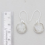 Rainbow Druzy Silver Earrings