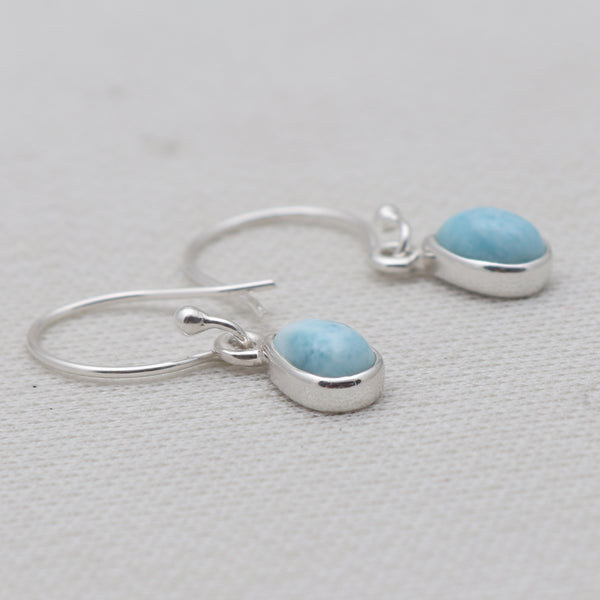 925 Sterling Silver Larimar Earrings
