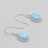 Larimar Silver Earrings