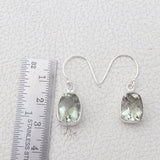 Green Amethyst Silver earrings