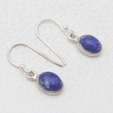 Lapis Lazuli Silver Plain Earrings