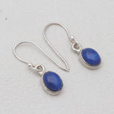 Lapis Lazuli Silver Plain Earrings