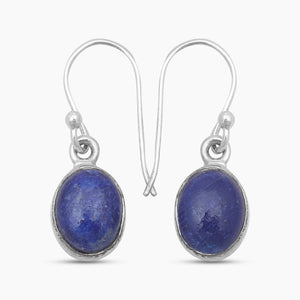 Lapis Lazuli Silver Plain Earrings