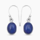 Lapis Lazuli Silver Plain Earrings