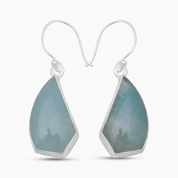 Aquamarine Silver Earrings