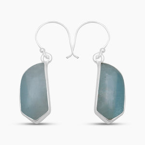 Aquamarine Silver Earrings