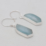 Aquamarine Silver Earrings